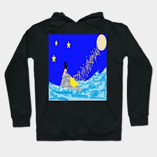 Girl and moon Hoodie